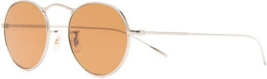 Oliver Peoples M-4 zonnebril met rond montuur Goud