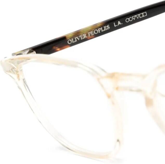 Oliver Peoples Nev bril met vierkant montuur Bruin