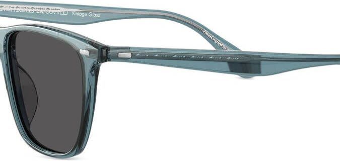 Oliver Peoples Ollis zonnebril met vierkant montuur Blauw