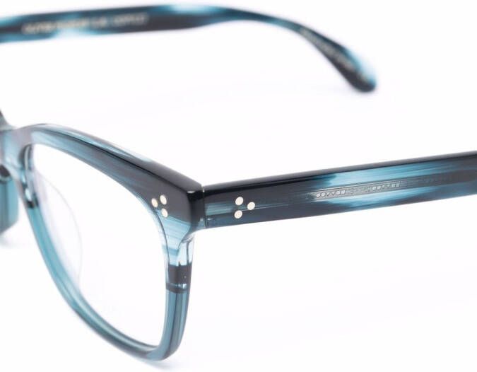Oliver Peoples Penney bril met vierkant montuur Blauw