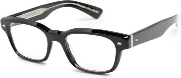 Oliver Peoples Bril met rechthoekig montuur Zwart