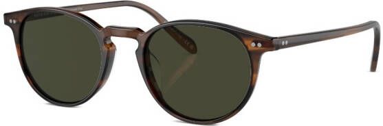 Oliver Peoples Riley zonnebril met rond montuur Bruin