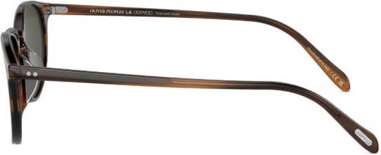 Oliver Peoples Riley zonnebril met rond montuur Bruin