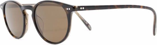 Oliver Peoples Riley zonnebril met rond montuur Bruin
