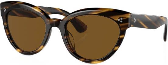Oliver Peoples Roella zonnebril met kattenoog montuur Zwart