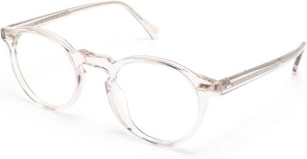 Oliver Peoples Romare bril met rond montuur Beige