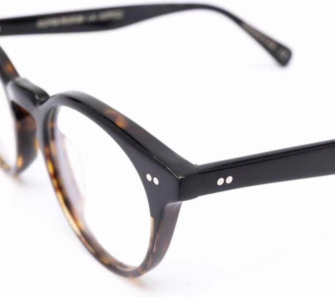 Oliver Peoples Romare bril met rond montuur Zwart