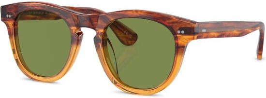 Oliver Peoples Rorke zonnebril met rond montuur Bruin
