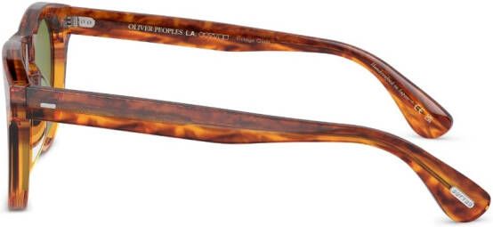Oliver Peoples Rorke zonnebril met rond montuur Bruin