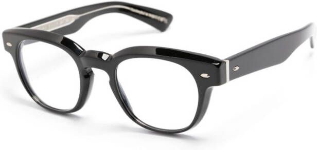 Oliver Peoples Bril met rond montuur Zwart