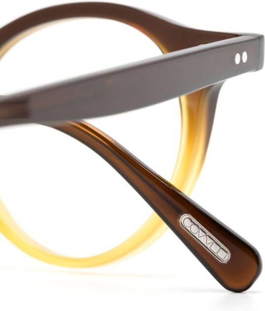 Oliver Peoples Bril met rond montuur Bruin