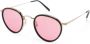 Oliver Peoples Zonnebril met rond montuur Zwart - Thumbnail 2