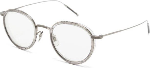 Oliver Peoples TK-8 bril met rond montuur Zilver