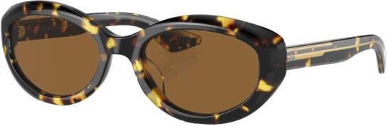 Oliver Peoples Zonnebril met schildpadschild design Groen