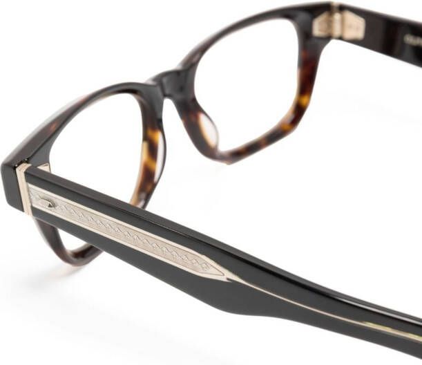 Oliver Peoples Bril met rechthoekig montuur Zwart