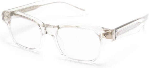 Oliver Peoples Zonnebril met rechthoekig montuur Wit