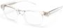 Oliver Peoples Zonnebril met rechthoekig montuur Wit - Thumbnail 2