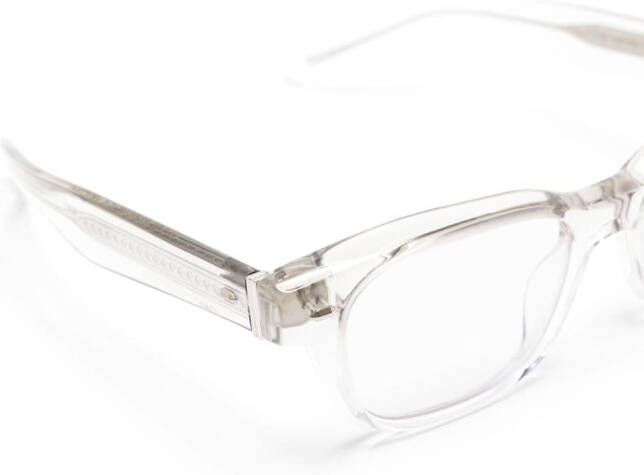 Oliver Peoples Zonnebril met rechthoekig montuur Wit