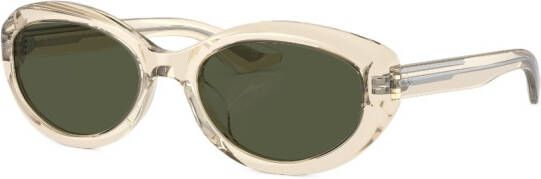 Oliver Peoples Zonnebril met doorzichtig montuur Geel