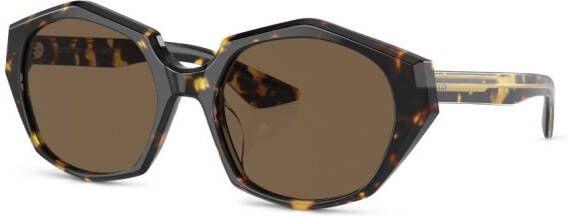 Oliver Peoples Zonnebril met geometrisch montuur Groen