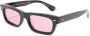 Oliver Peoples Zonnebril met rechthoekig montuur Zwart - Thumbnail 2