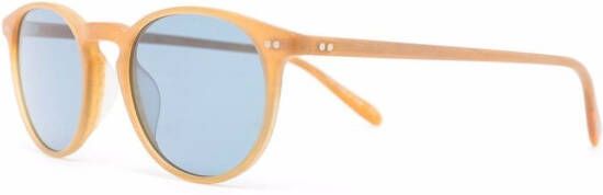 Oliver Peoples Zonnebril met rond montuur Beige
