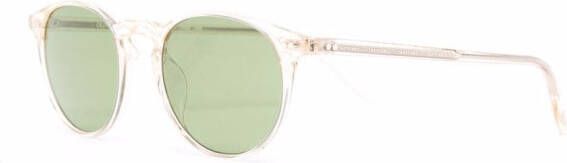 Oliver Peoples Zonnebril met rond montuur Beige