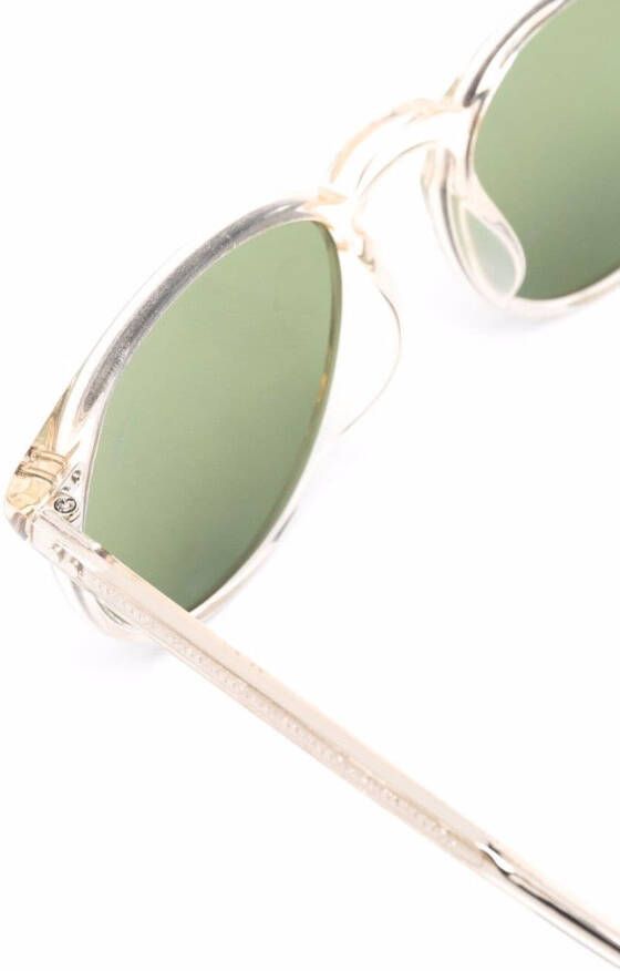 Oliver Peoples Zonnebril met rond montuur Beige