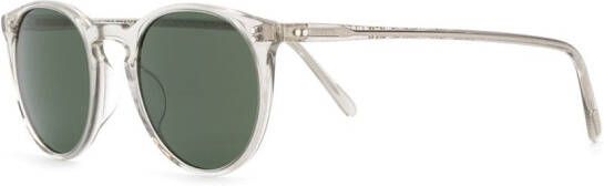 Oliver Peoples Zonnebril met rond montuur Grijs