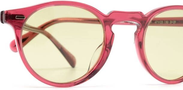 Oliver Peoples Zonnebril met rond montuur Roze