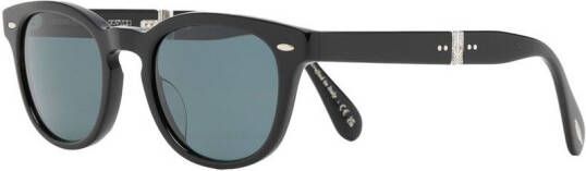 Oliver Peoples Zonnebril met rond montuur Zwart