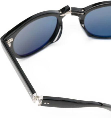 Oliver Peoples Zonnebril met rond montuur Zwart