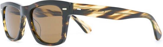 Oliver Peoples Zonnebril met vierkant montuur Bruin