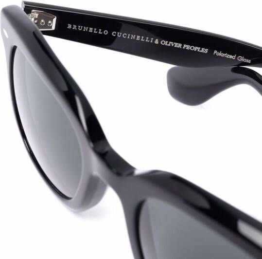 Oliver Peoples Zonnebril met wayfarer montuur Zwart