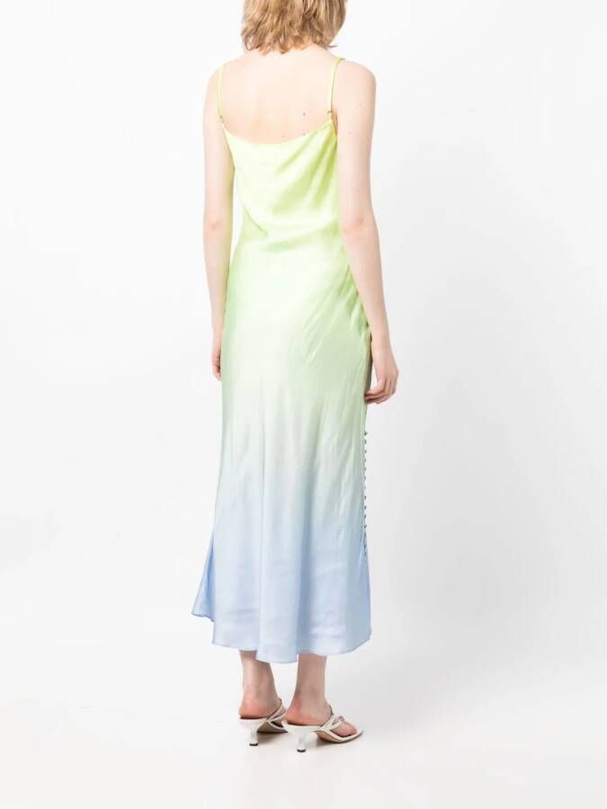 Olivia Rubin Lia cowl-neck midi dress Groen