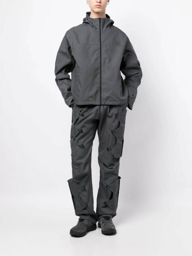 Olly Shinder Broek met vlak van drukknopen Grijs