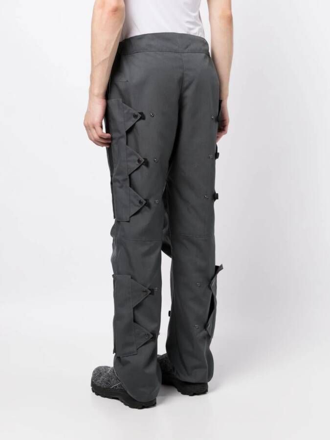 Olly Shinder Broek met vlak van drukknopen Grijs