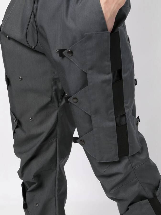 Olly Shinder Broek met vlak van drukknopen Grijs