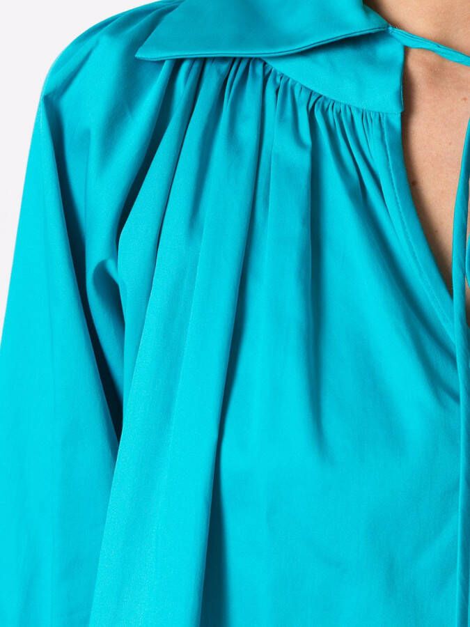 Olympiah Blouse met gesmockt detail Blauw