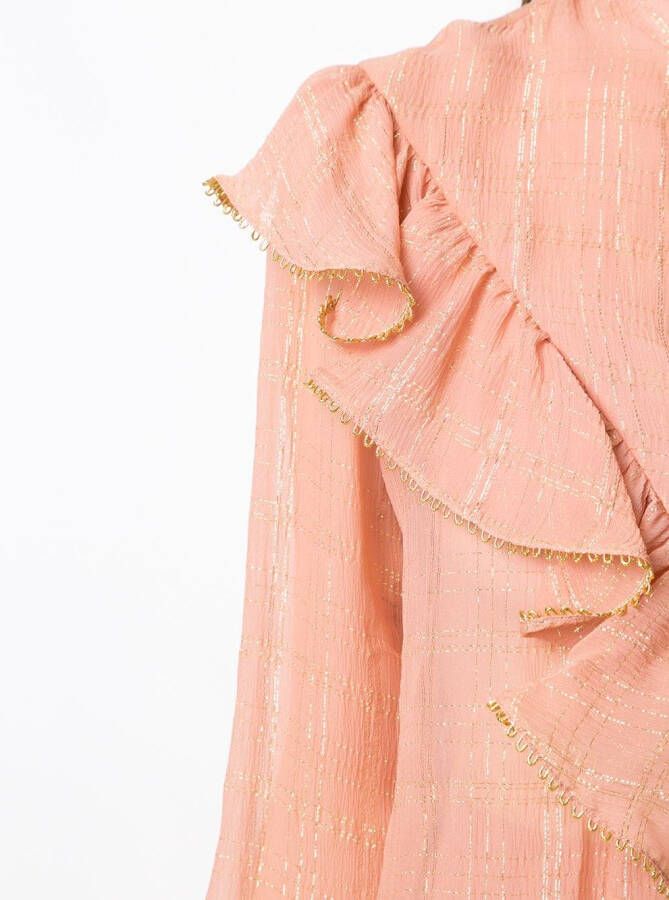 Olympiah Blouse met hoge hals Beige