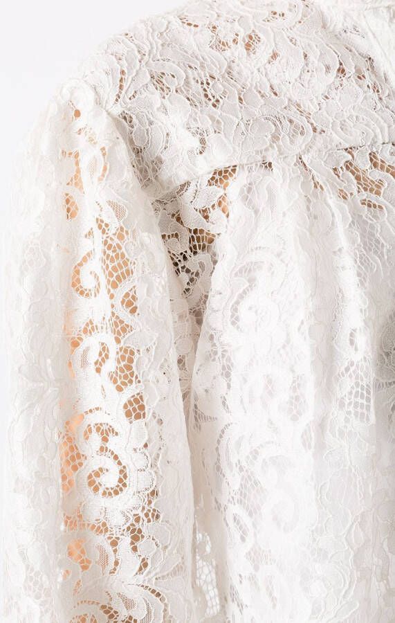 Olympiah Blouse met kant Wit