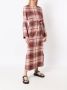 Olympiah Geruite blousejurk Rood - Thumbnail 2