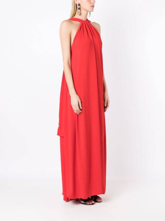 Olympiah Maxi-jurk met diepe ronde hals Rood