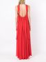 Olympiah Maxi-jurk met diepe ronde hals Rood - Thumbnail 4