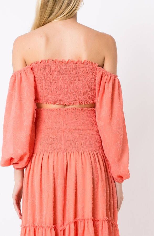 Olympiah Off-shoulder blouse Oranje