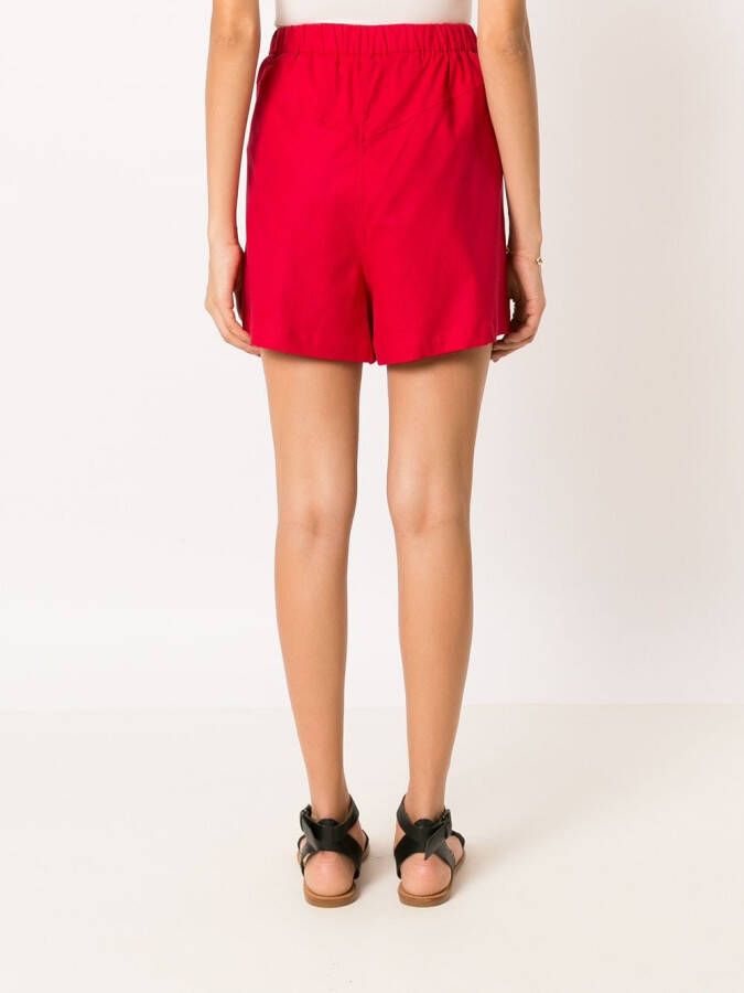 Olympiah Shorts met trekkoordtaille Rood