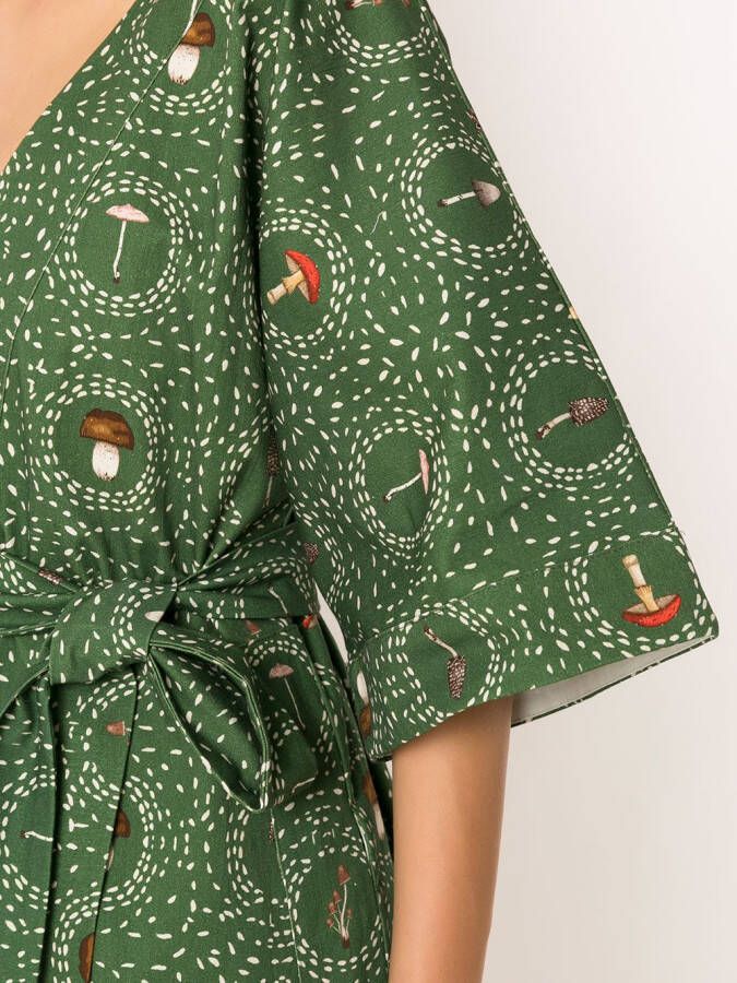 Olympiah Wikkeltop met print Groen