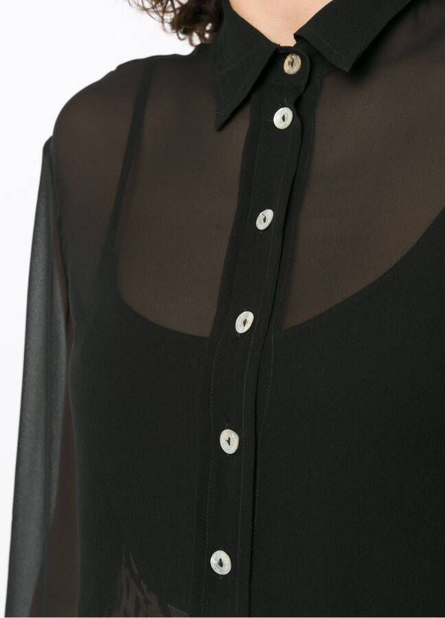 Olympiah Zijden blouse Zwart