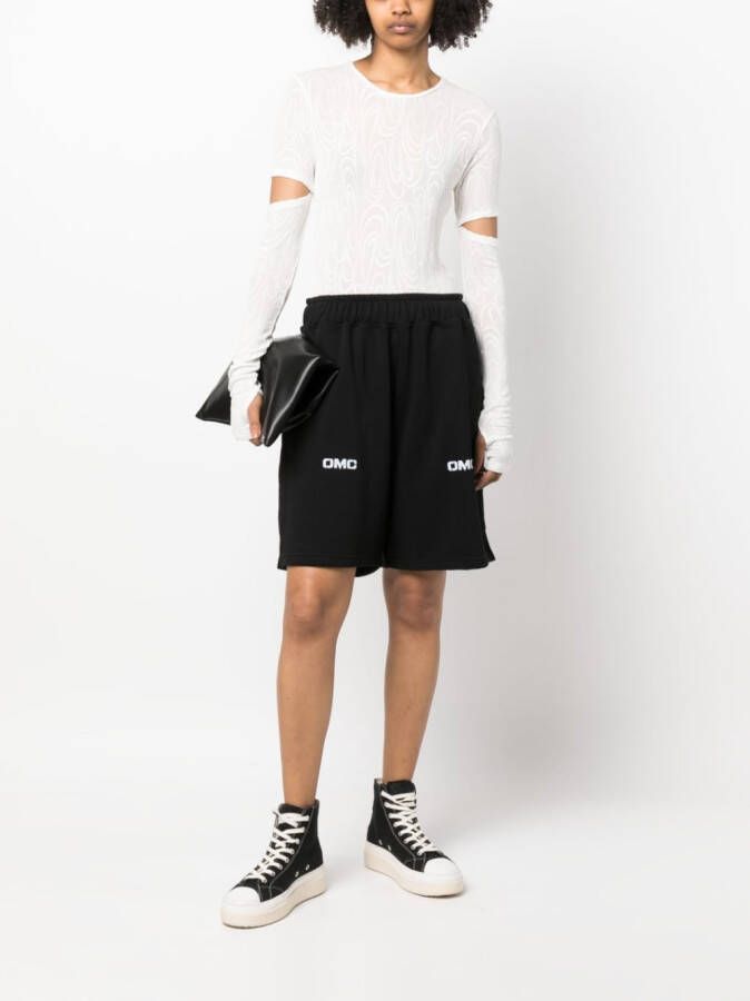 Omc Trainingsshorts met logoprint Zwart