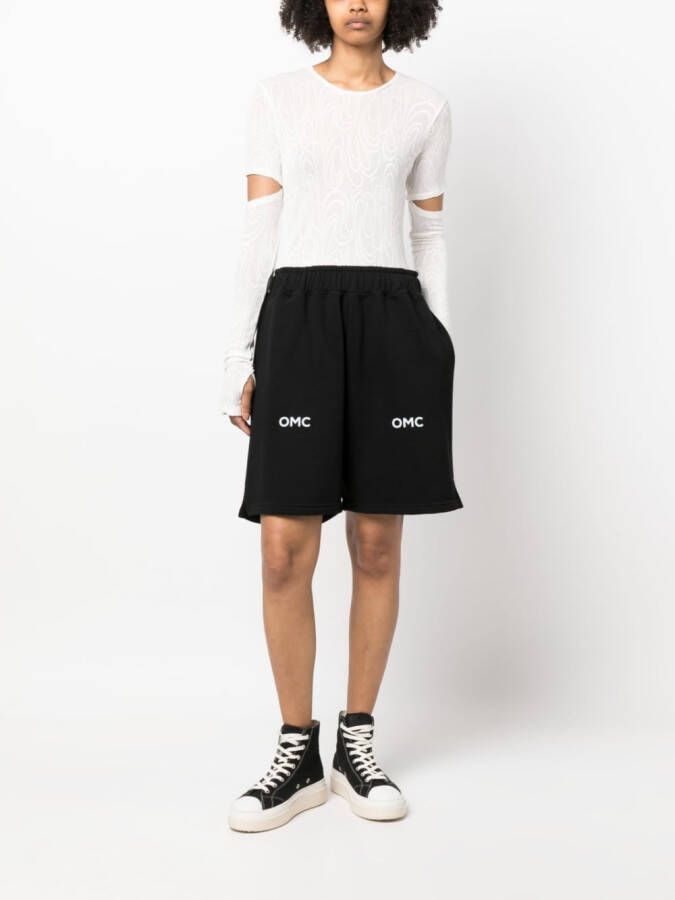 Omc Trainingsshorts met logoprint Zwart